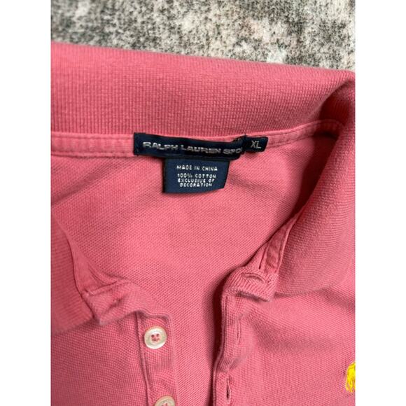 Ralph Lauren Dress XL Cotton Mesh Polo Mauve Pink Preppy Tenniscore Academia - Picture 5 of 6
